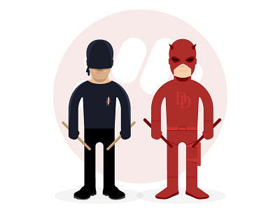Dardevil charadesign comics daredevil illustration marvel netflixvector