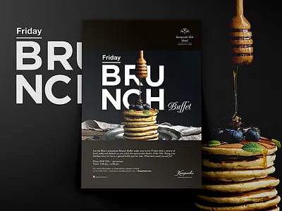 Friday Brunch Buffet Kempinski ad breakfast brunch design flyer friday guidelines hotel layout magazine simple visual
