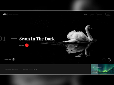 uPic - Photography Page Exploration dark landing minimal photography