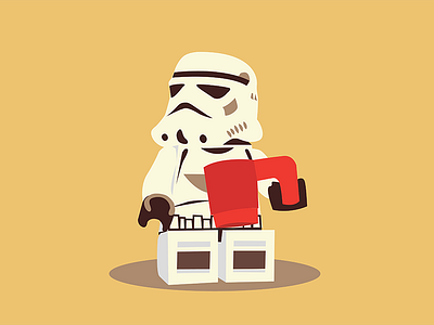 Stormtrooper blocks building coffee flat lego legos mug space star stormtrooper vector wars