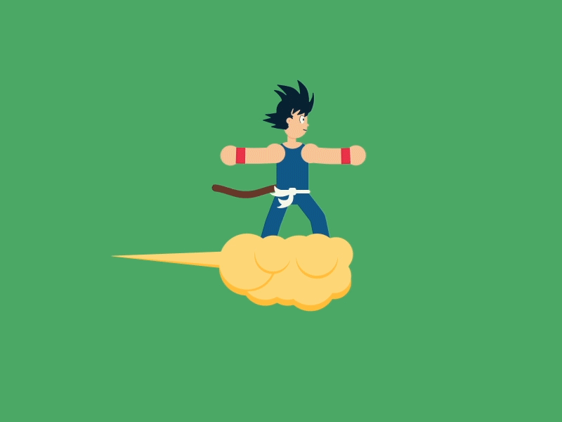 Kid Goku animation dragon ball gif goku monograph motion graphics nimbus