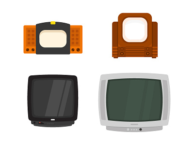 TV HISTORY art artwork daily design history illustration minimal television work