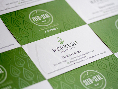 Refresh Essentials - Card business card business cards card print design spot gloss spot uv