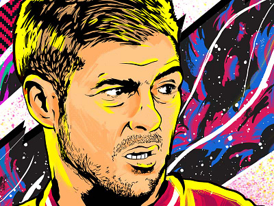 Stevie G football illustration soccer