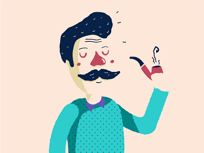 Ceci est une pipe character design hipster illustration pipe smoke smoking