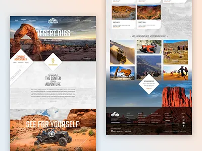 Polaris Adventures Website adventure design explore image heavy polaris trip ui user interface ux website