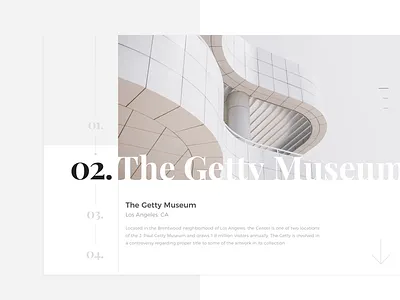 Getty Museum - Detail page brand digital grid minimal museum responsive trip typography ui ux web