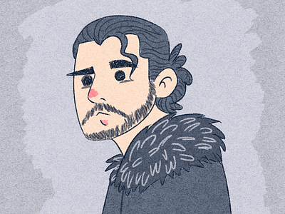 Jon Snow chalk game of throne got illustration illustration for kids series snow winter is coming