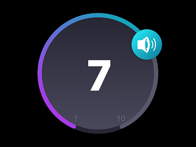 Volume UI gradient gui jibo robot speaker touch volume volume ui vui