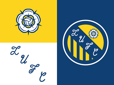 LUFC ball blue football leeds lufc soccer white yellow yorkshire rose