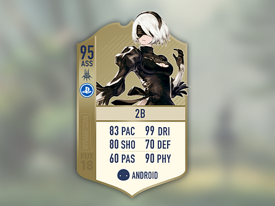 Dreaming 2B a FIFA Star 2b fifa fut gaming gold nier playstation ps4
