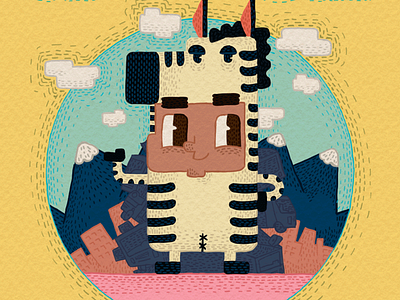 Zebra in Bolivia bolivia city illustration for kids la paz transit zebra