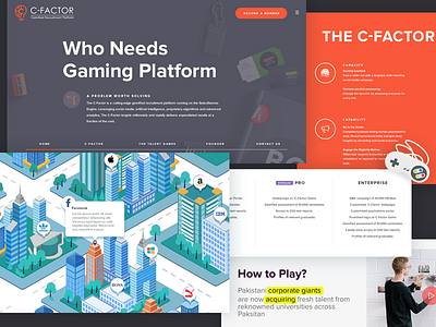 C-Factor Gamified Platform c factor corporate companies gamifiation gamified platform intelligence recruitment sharp brains talent games ui ux