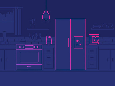 Vectorform Blog: IoT & Smart Homes (2 of 3) icon illustration iot smart home