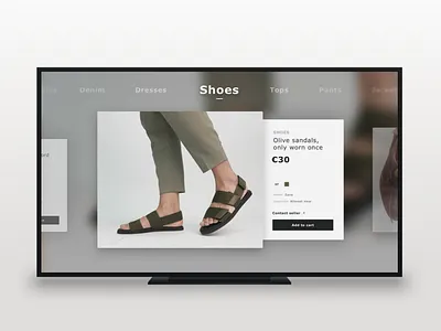 Daily UI Challenge #012 E-Commerce Shop apple challenge chop clothes clothing dailyui ecommerce shoes tv