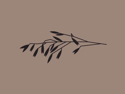 Grass eco grass illustration minimal print raw