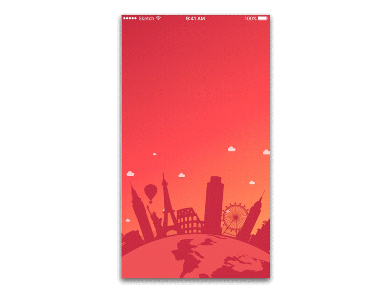 Travel app splash interaction animation app illustration interaction mobile splash ui ux
