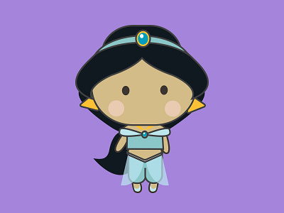 Chibi Jasmine aladdin chibi disney illustration princess