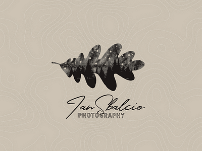 Ian Sbalcio - Logo Concept 3 brand identity branding leaf logo logo design night sky silhouette topographic map trees