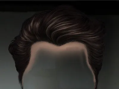 Hair Paint Close Up brushes hair painting photoshop realism