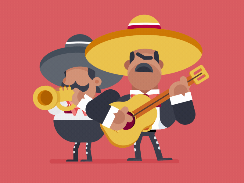 Maríachi de mi corazón animation characters guitar illustration mariachi mexico motion music