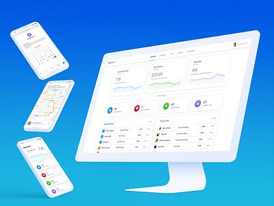 Home Service Dashboard analytics calendar dashboard data graphs map mockup route ui ux visualization white