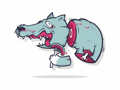 Hard to be wild animal blood dog eat food hunt hunting meat wild