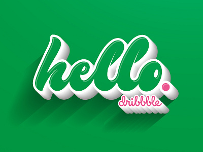 Hello Dribbble brushtype calligraphy cursive handlettering handmadefont handmadetype handscript illustrator lettering type