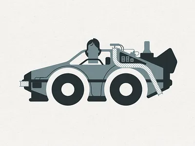 Great Scott 2 color back to the future car marty mcfly minimal time travel