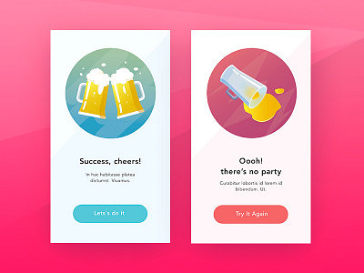 Daily UI #011 Flash Message 011 beer daily dailyui design error flash message illustration message success ui