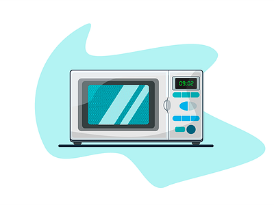 Microwave appliances flat design graphic design hot illustration kitchen microwave minimalism simple