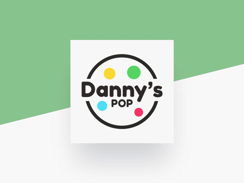 Danny's Logo Animation animation branding cyan dots green icons logo magenta motion transitions yellow