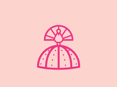 peacock #2 animals bird city icon illustration outline peacock pictogram pink