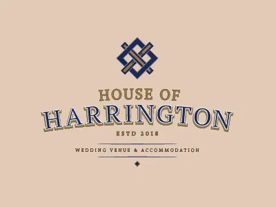 House Of Harrington branding design graphic design house identity logo logotype mark monogram typography wedding