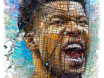Giannis Antetokounmpo: Made in the streets of Athens arts basketball cartography greece illustration mapping mosaic nba photomosaic sports