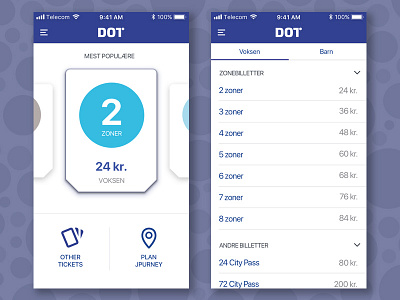 DOT - Din Offentlige Transport din offentlige transport dot ios københavn ticket traffic transit