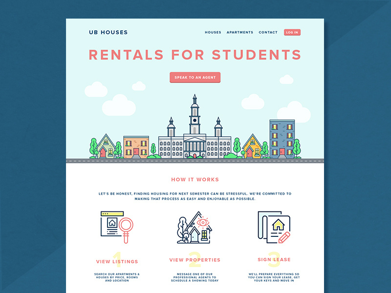 Example of Ub Rentals Website