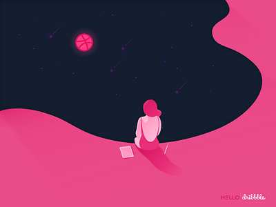 Hello Dribbble dribbble first hello shot