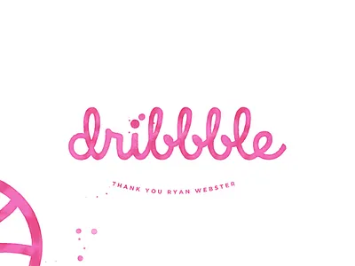 Dribbble Debut debut paint pink watercolor