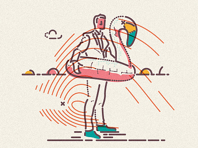 Weekend Biz animal brand business characters colourandlines editorial flamingo icons identity illustration style tech