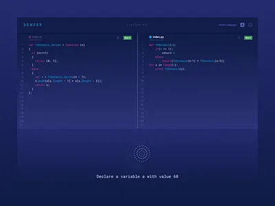 Dexter: Smart Code Editor ai code editor dark ui dashboard dexter hackathon