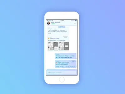 Direct Message page direct gradients message ui ux