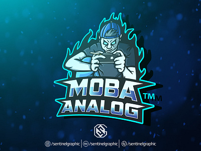 MOBA ANALOG Esport Logo | Mobile Gaming Mascot Logo Sport boy character design esport gaming hiphop logo mascot mobile sport