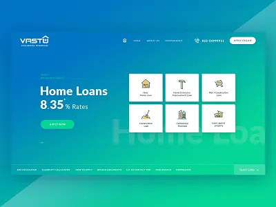 Landing Page Design - Vastu Housing Finance Company company design finance housing landing loan ui ux vastu