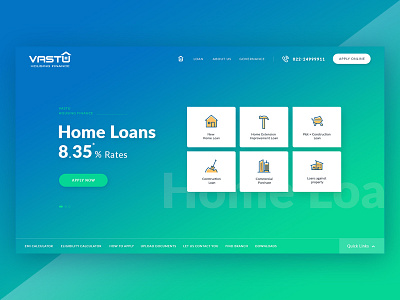 Landing Page Design - Vastu Housing Finance Company company design finance housing landing loan ui ux vastu