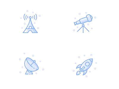 Icon Practice 2 empty error icon illustration rocket state tower wifi