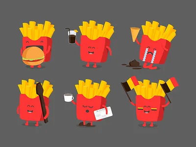 Fries Not Guys belgium fries illustration