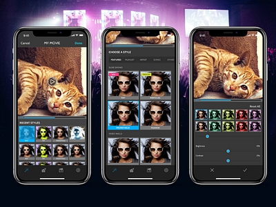 Video Edit App app clean dark ios iphone x modern photoshop