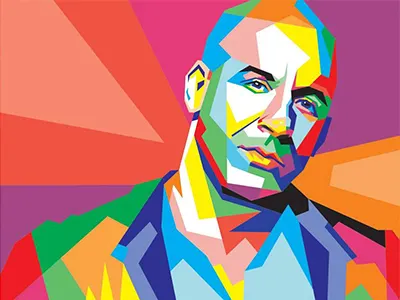 WPAP - Vin Diesel art character color full color illustration popart poster wpap