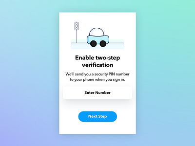 Two-step Auth design prototype ui ux